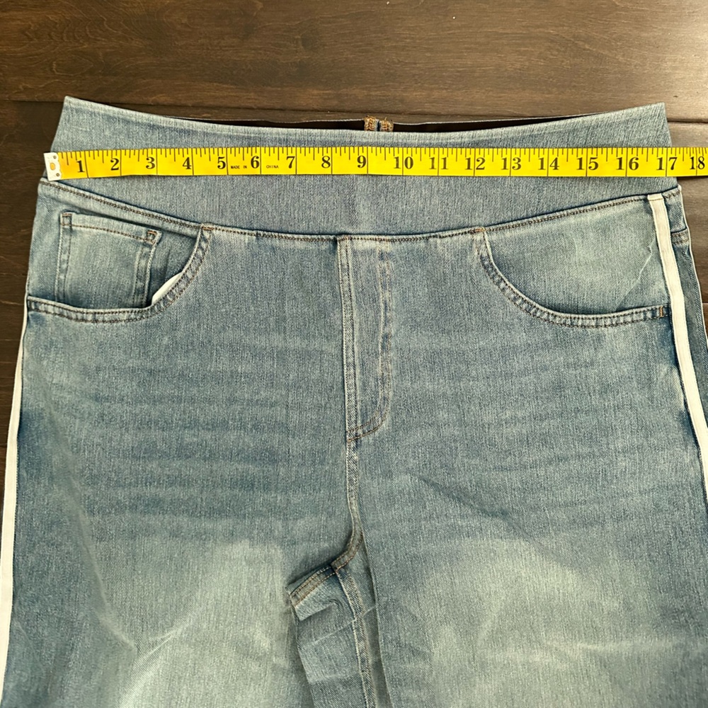 Nwt Halara Flex High Waisted Stripe Wide Leg Flowy Washed Casual Jeans - Picture 9 of 13
